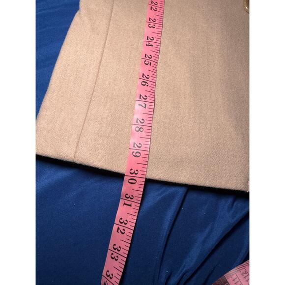 J Crew tan double breasted wool pea coat womens medium preppy classic luxury - Picture 7 of 7